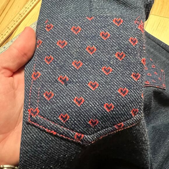 VINTAGE 70s JCPenney Heart Leisure Suit 2 Piece Size 4 Flare Hippie Retro Mod - Picture 6 of 7